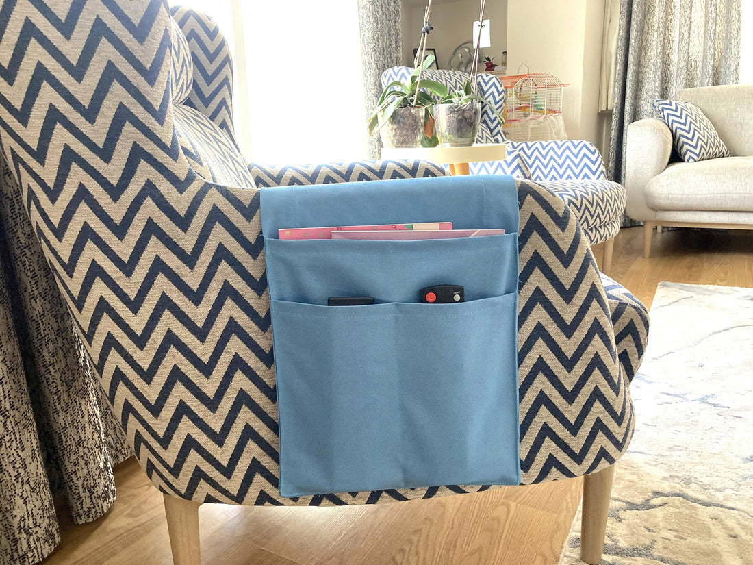 Blue Armrest Organizer