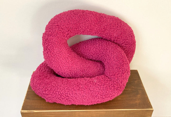 Hot Pink Boucle Chain Link Pillow