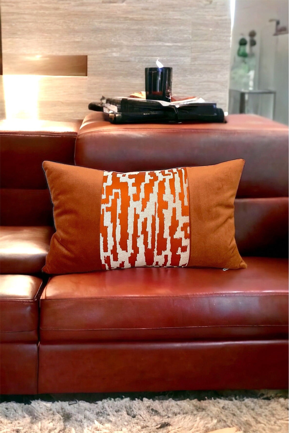 Rust Velvet Lumbar Pillow Cover,Modern Pillows,Birthday Gift,18x18,20x20,Hand Made,Home Gift,Bedroom Decor