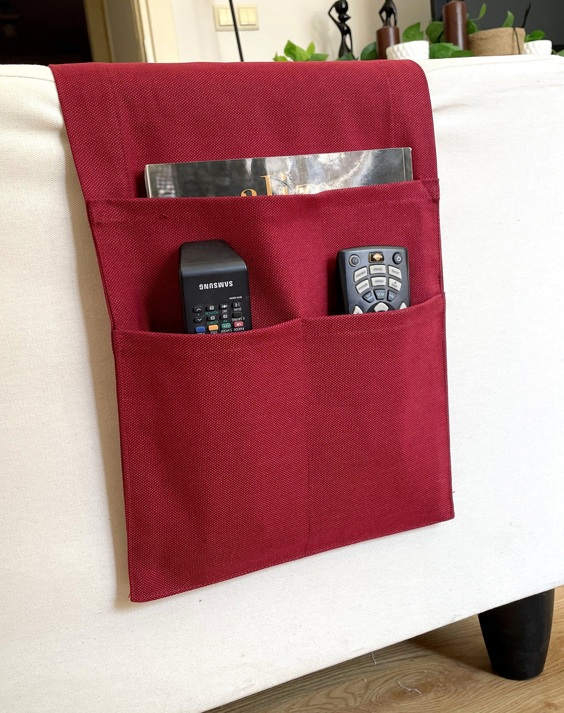 Burgundy Armrest Organizer