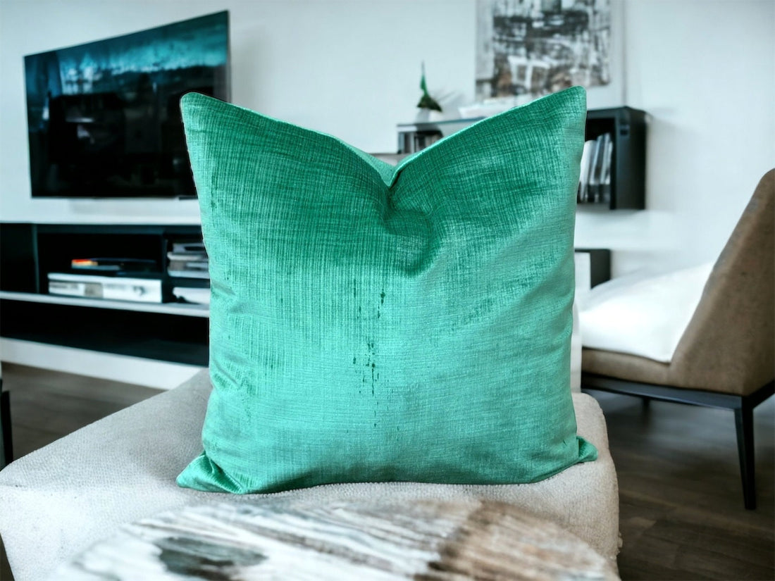 Turquoise Velvet Pillow Cover,Holiday Gift,18x18,20x20,Home Decor,Throw Pillows,Cushion Case,Gift Idea