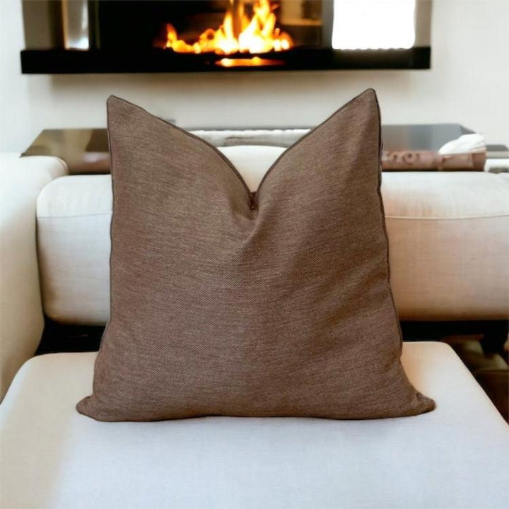 Linen brown Pillow Cover