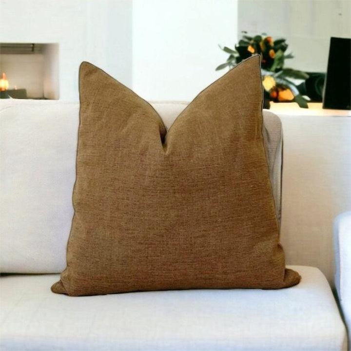 Linen khaki green Pillow Cover