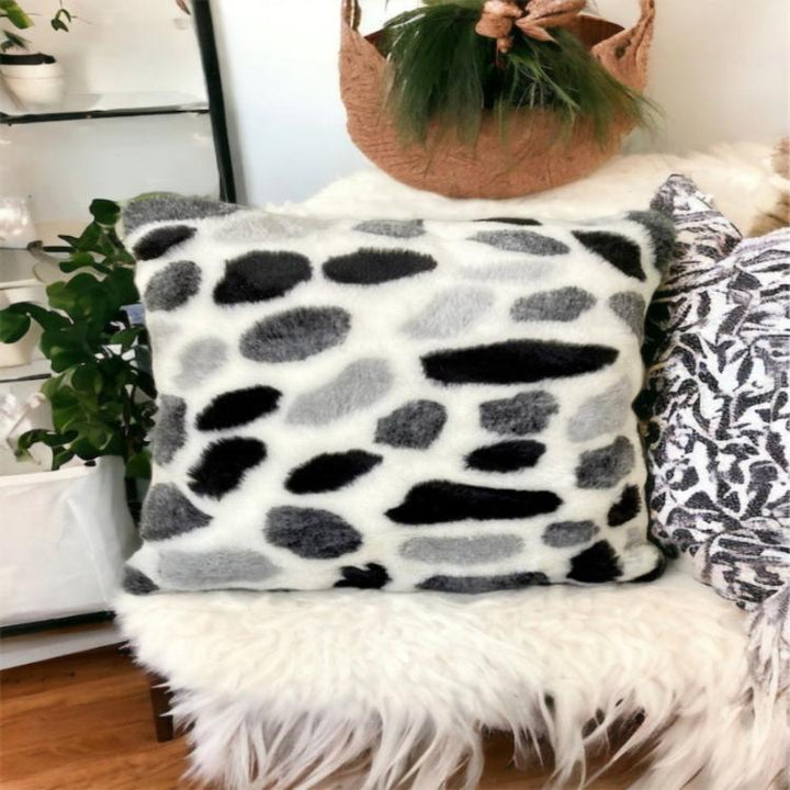 Animal Print Faux Fur Pillow Cover