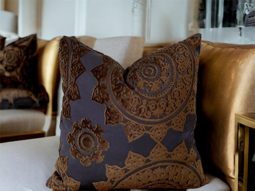 Floral Velvet Pillow Cover