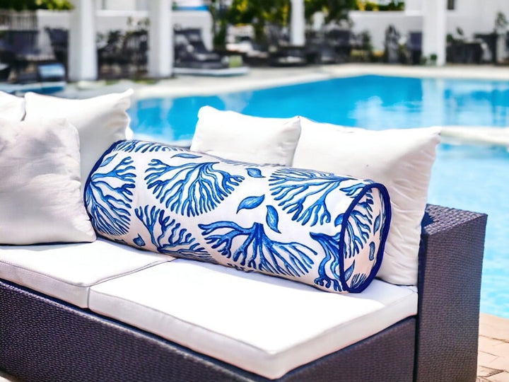 Stylish Garden outdoor accessories elegance coral patterned decorative bolster cover