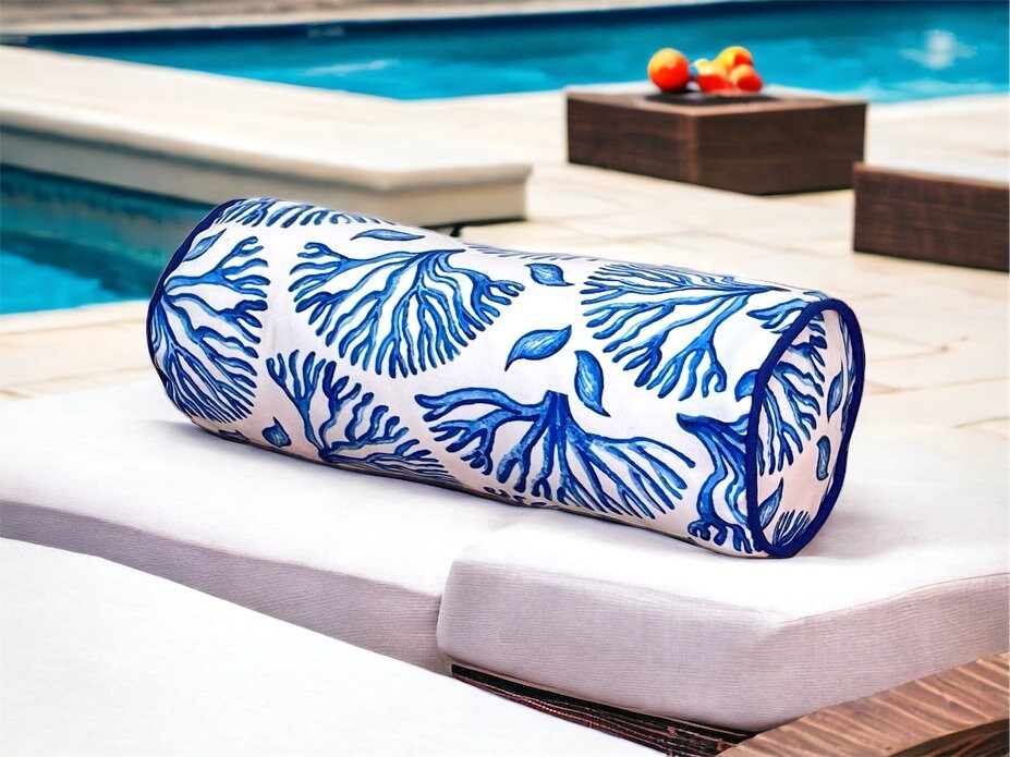 Stylish Garden outdoor accessories elegance coral patterned decorative bolster cover