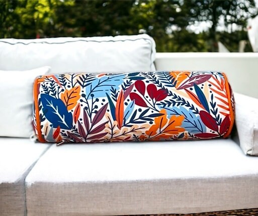 Unique Boho Flower Pattern Outdoor Bolser Pillow Cover