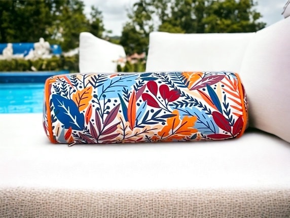 Unique Boho Flower Pattern Outdoor Bolser Pillow Cover