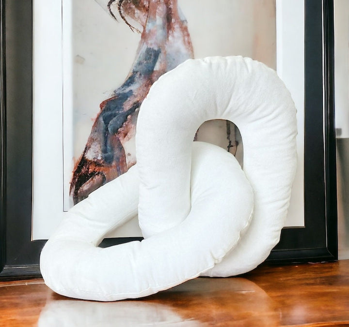 White Velvet Chain Link Pillow