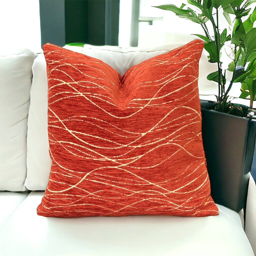 Orange Velvet Pillow Cover