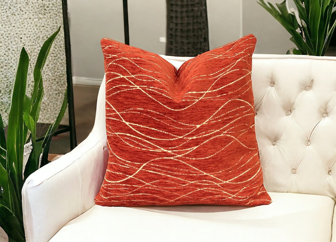 Orange Velvet Pillow Cover