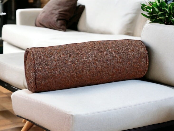 Linen Bolster Pillow Cover with Piping