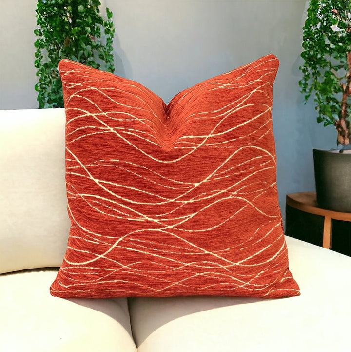 Orange Velvet Pillow Cover