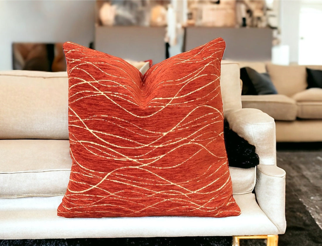 Orange Velvet Pillow Cover