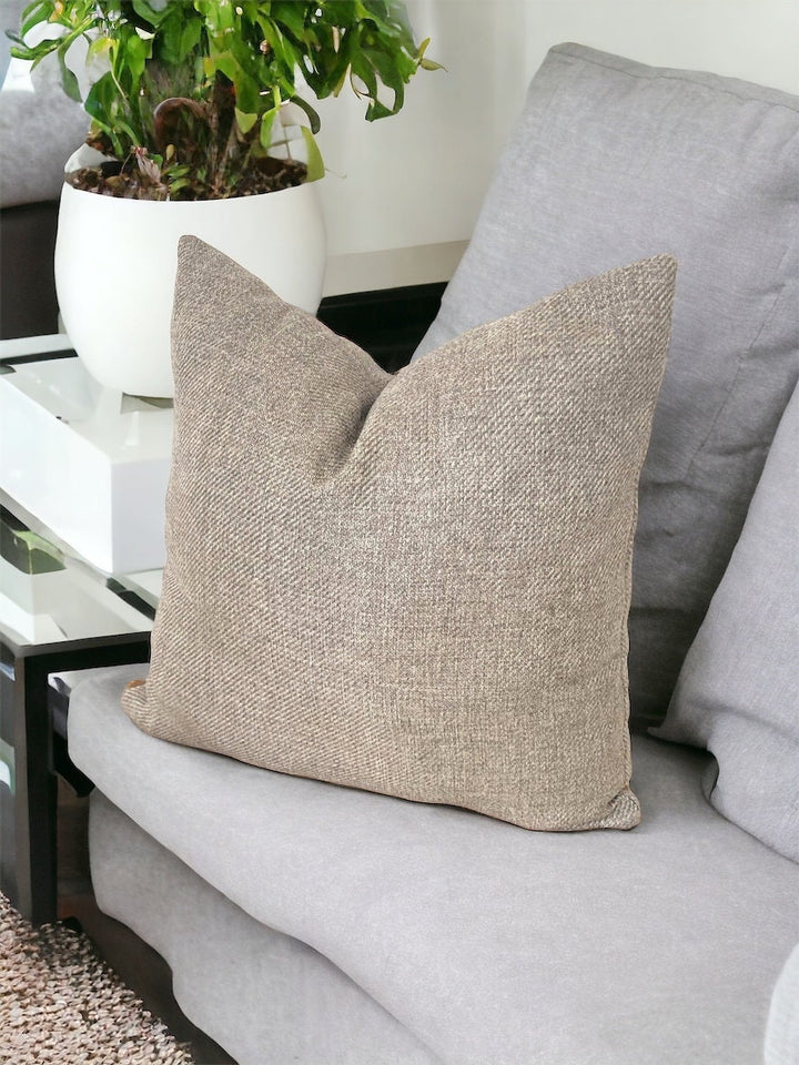 Beige Linen Unique Pillow Cover