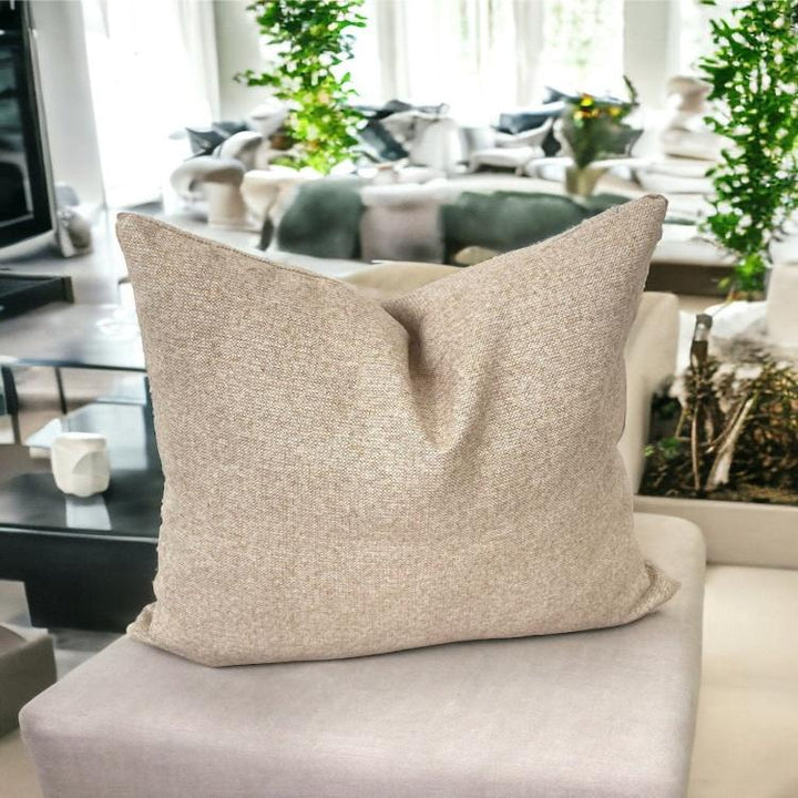 Beige Linen Pillow Cover