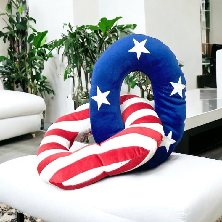 American Flag Velvet Chain Link Pillow