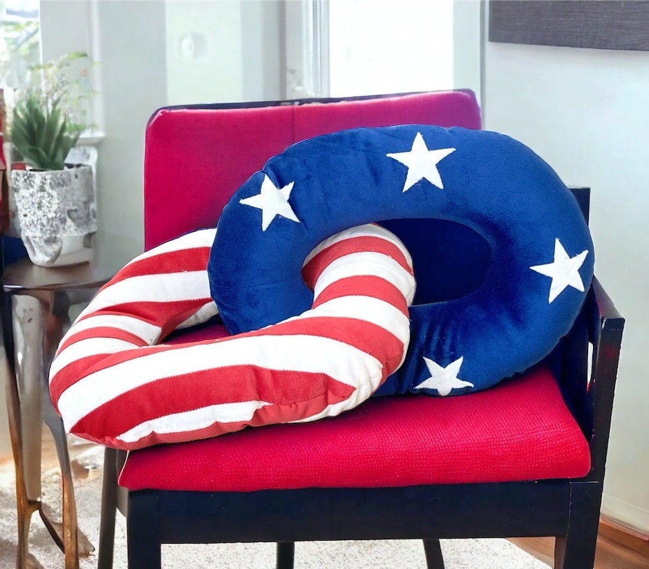 American Flag Velvet Chain Link Pillow