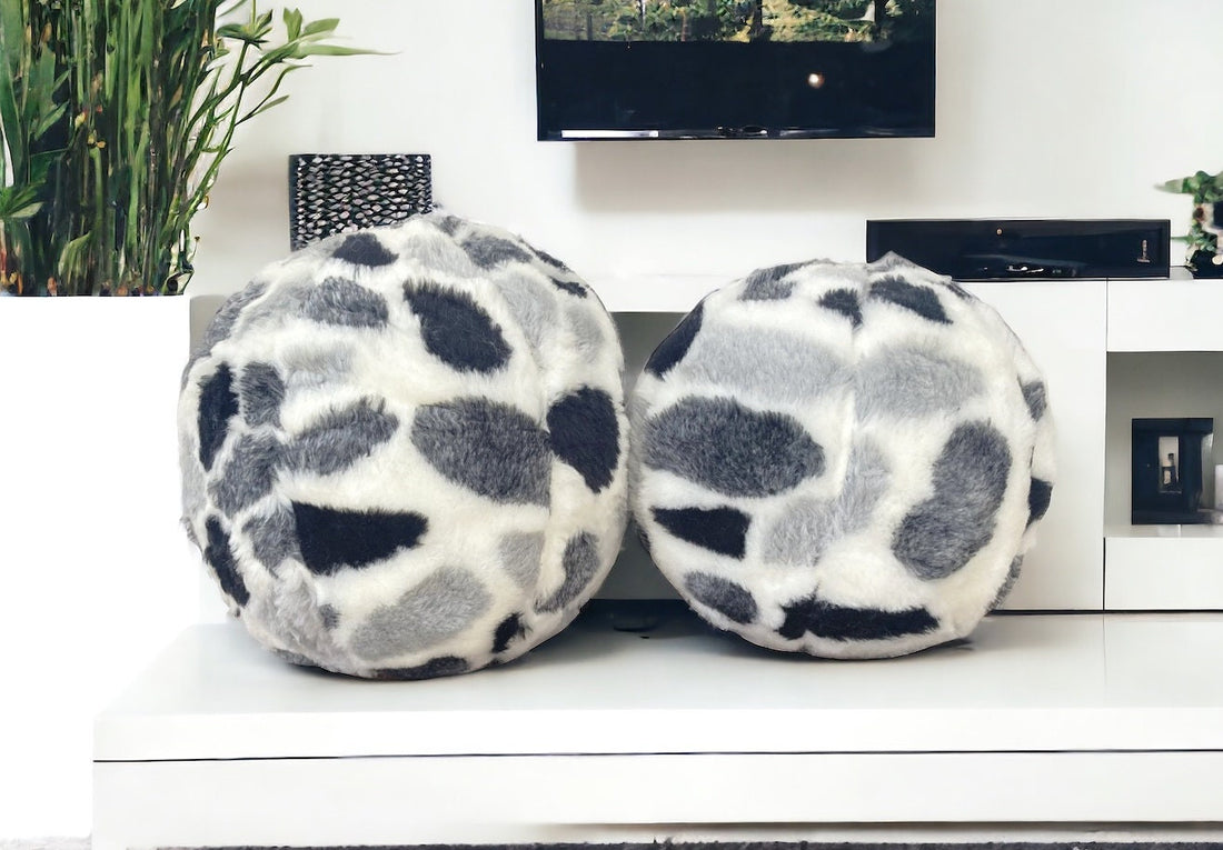 Faux Fur Cozy Ball Pillow