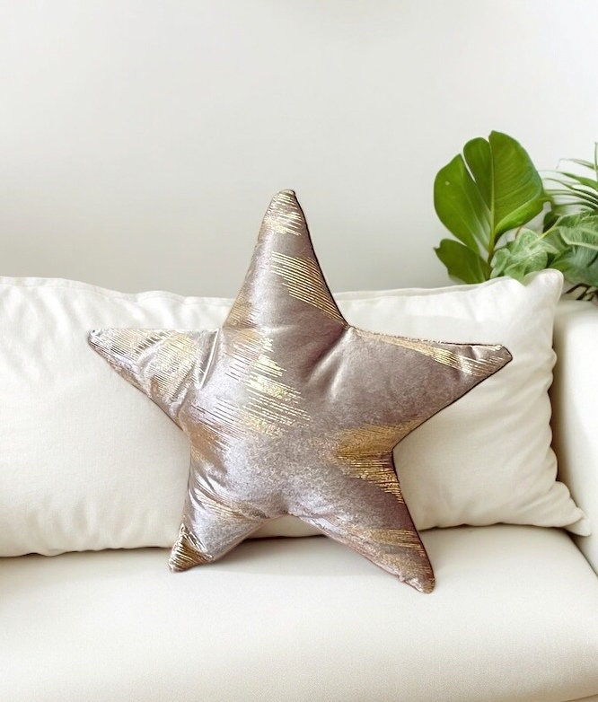 Luxurious Beige Star Pillow