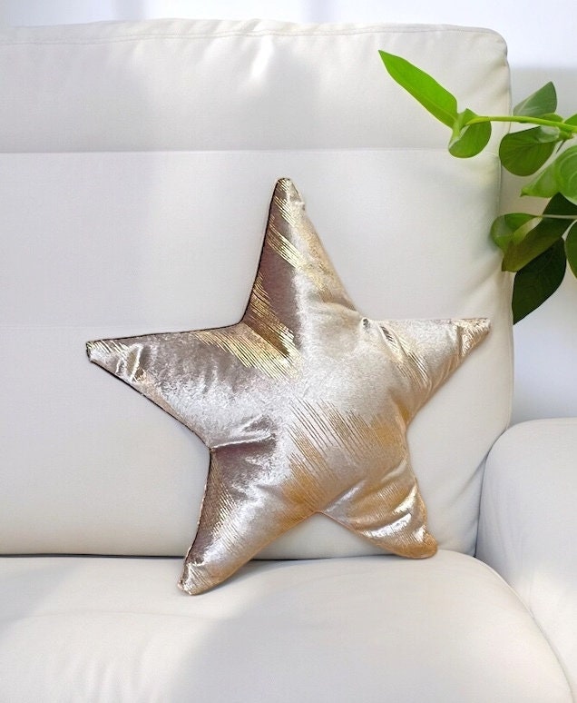 Luxurious Beige Star Pillow