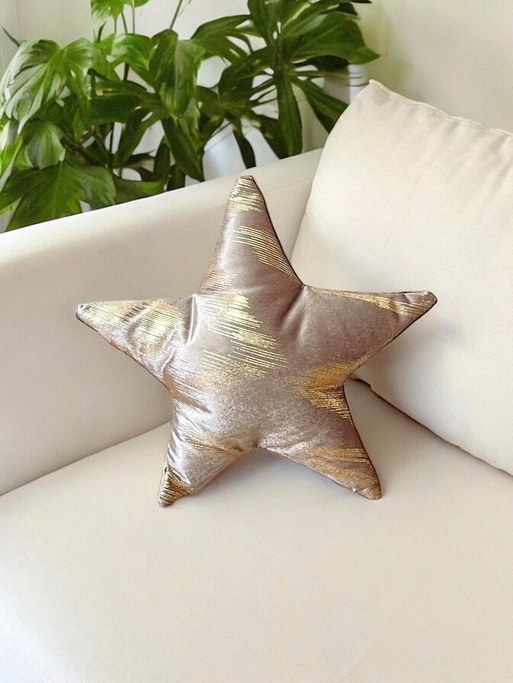 Luxurious Beige Star Pillow