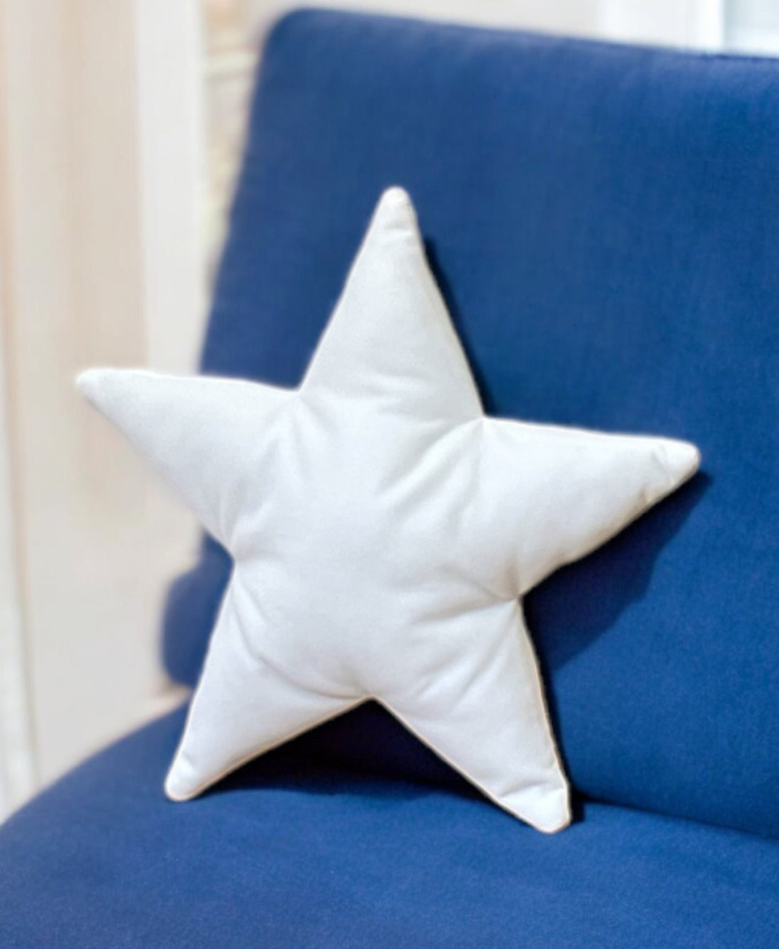 Unique Solid White Velvet Star Shaped Decorative Pillow - Home Accessory-Birthday gift - Nursery decor -Housewarming Gift