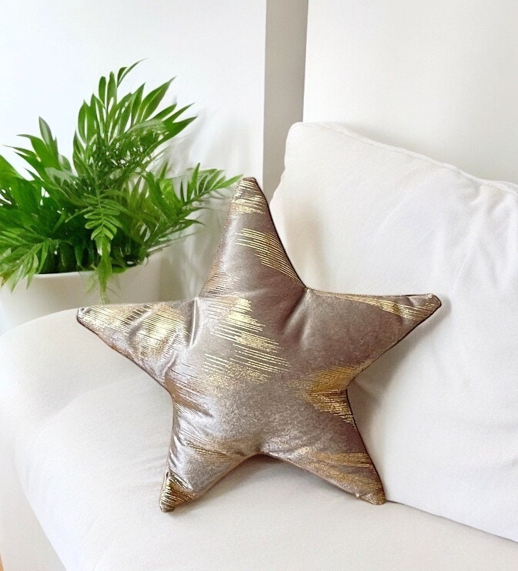 Luxurious Beige Star Pillow