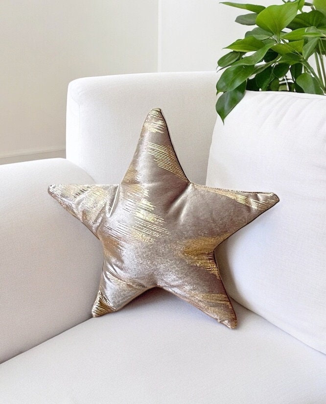 Luxurious Beige Star Pillow