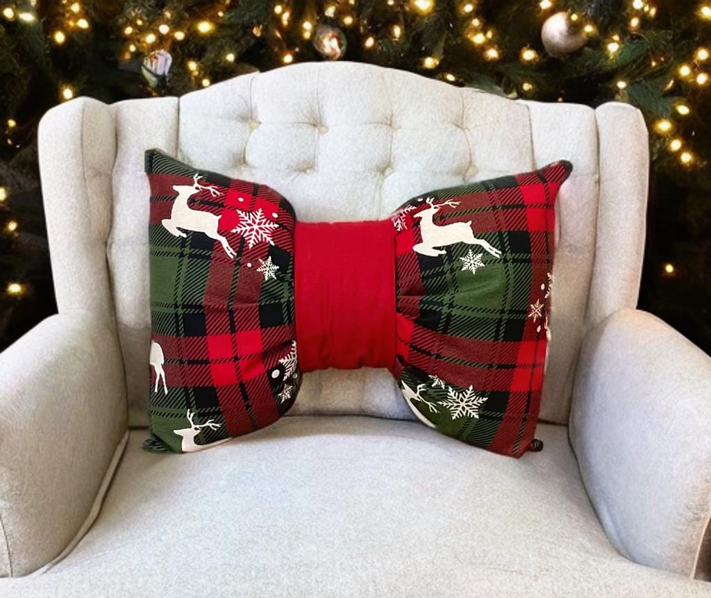 Cute Christmas Bow Pillow