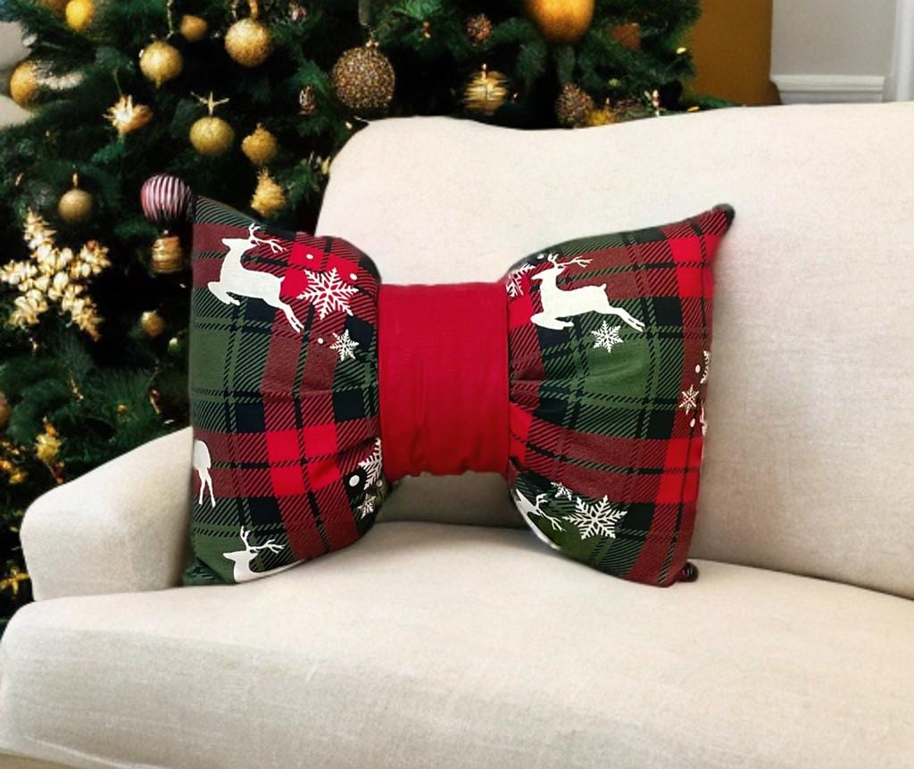 Cute Christmas Bow Pillow